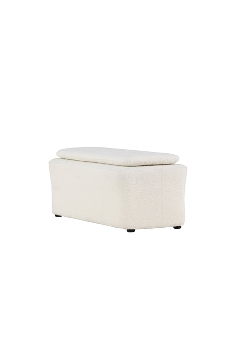 Laurel Ottoman - weiß/Bouclé - Ottomane / Poufs - ALVAHOME