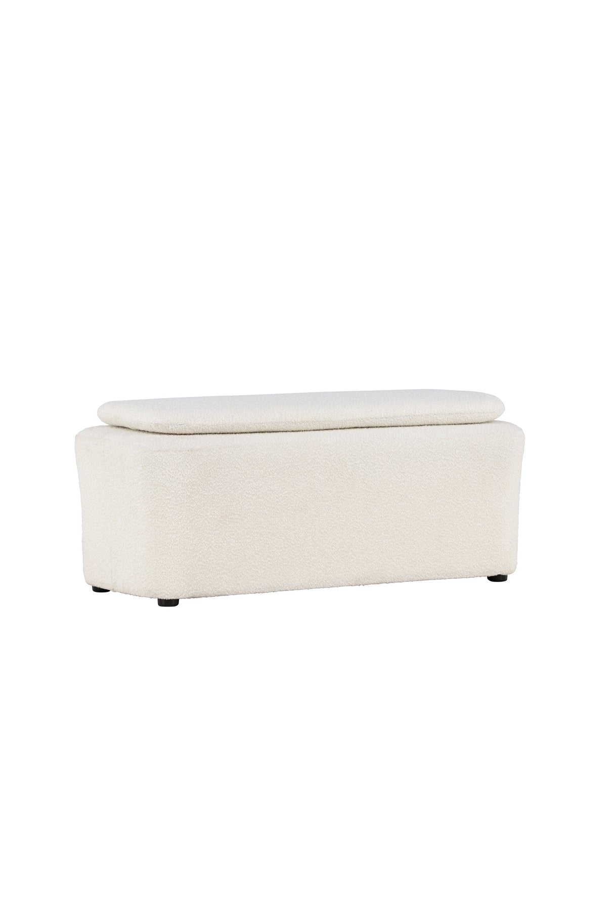 Laurel Ottoman - weiß/Bouclé - Ottomane / Poufs - ALVAHOME