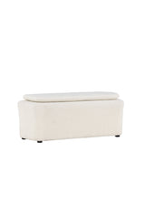 Laurel Ottoman - weiß/Bouclé - Ottomane / Poufs - ALVAHOME