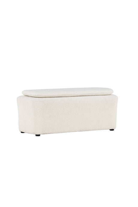 Laurel Ottoman - weiß/Bouclé - Ottomane / Poufs - ALVAHOME