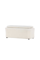 Laurel Ottoman - weiß/Bouclé - Ottomane / Poufs - ALVAHOME
