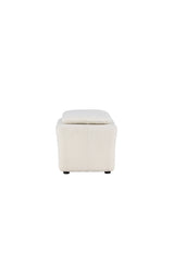 Laurel Ottoman - weiß/Bouclé - Ottomane / Poufs - ALVAHOME