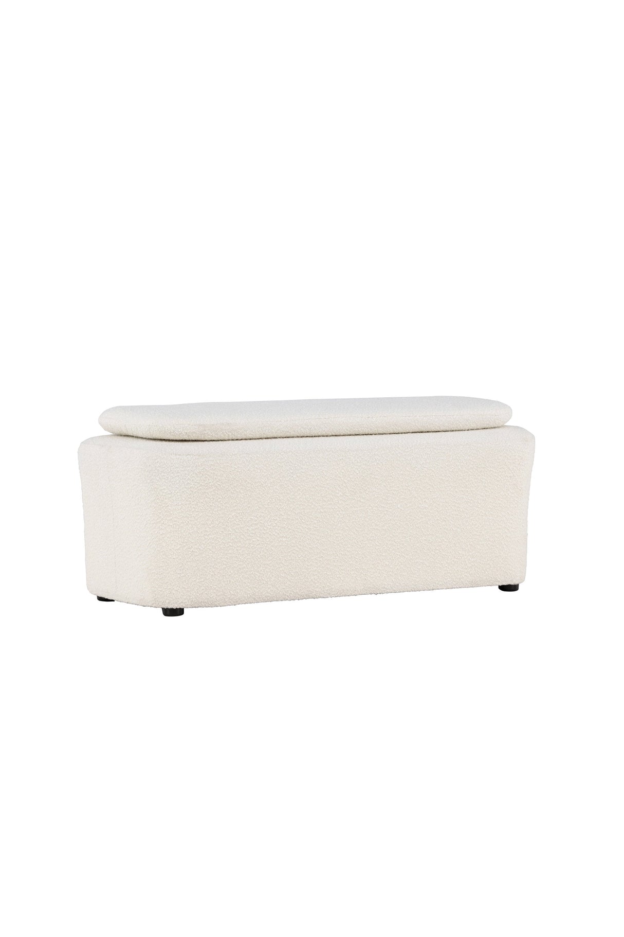 Laurel Ottoman - weiß/Bouclé - Ottomane / Poufs - ALVAHOME