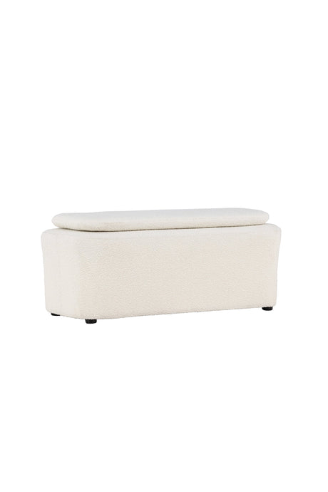 Laurel Ottoman - weiß/Bouclé - Ottomane / Poufs - ALVAHOME