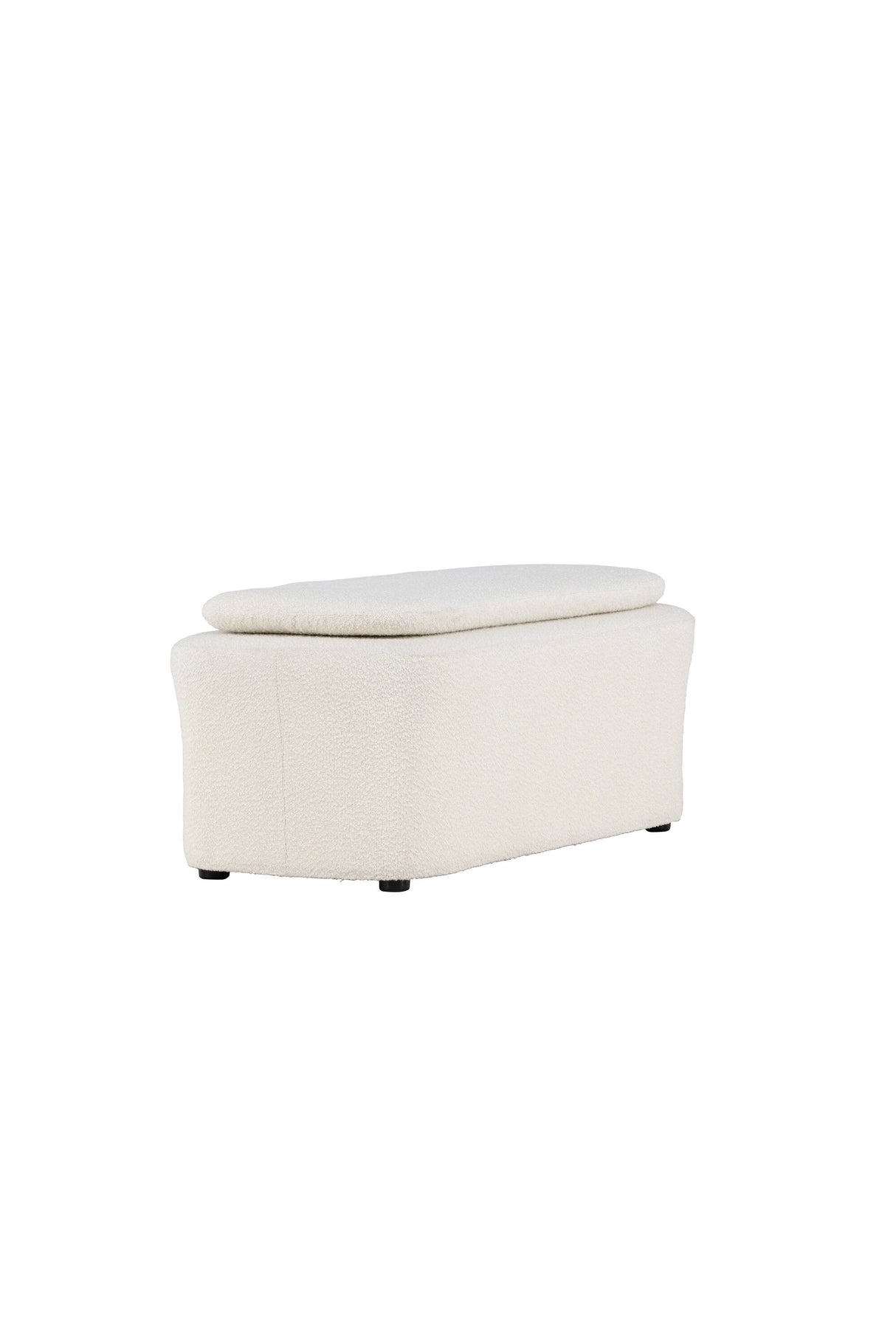 Laurel Ottoman - weiß/Bouclé - Ottomane / Poufs - ALVAHOME
