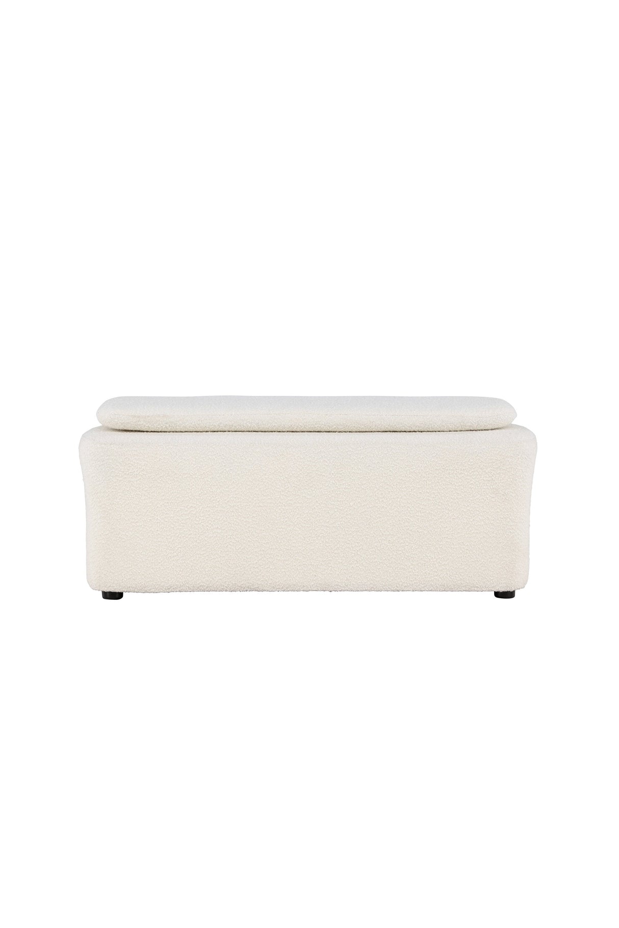 Laurel Ottoman - weiß/Bouclé - Ottomane / Poufs - ALVAHOME