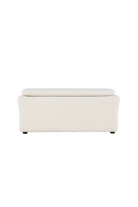 Laurel Ottoman - weiß/Bouclé - Ottomane / Poufs - ALVAHOME