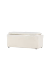 Laurel Ottoman - weiß/Bouclé - Ottomane / Poufs - ALVAHOME