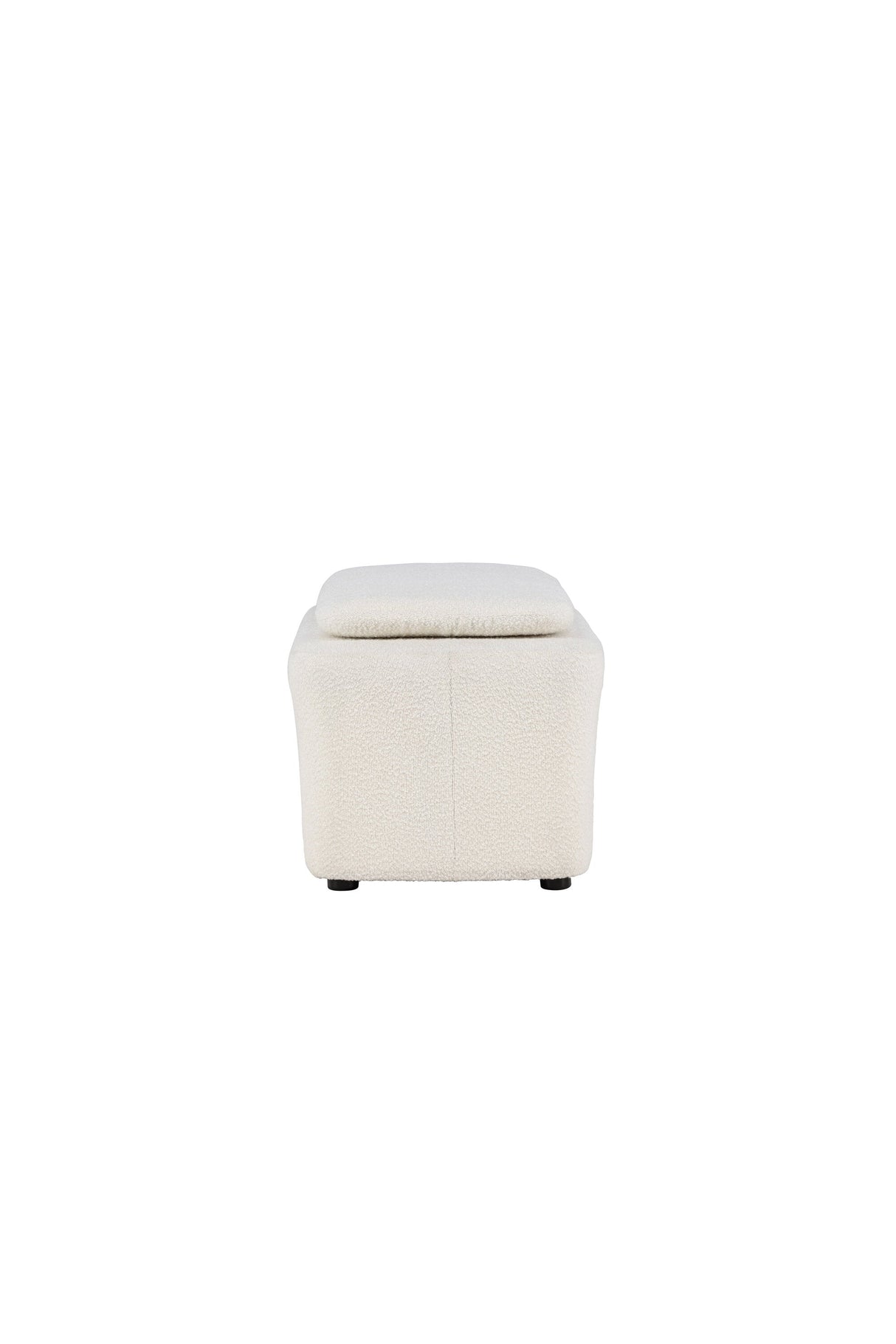 Laurel Ottoman - weiß/Bouclé - Ottomane / Poufs - ALVAHOME