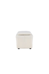 Laurel Ottoman - weiß/Bouclé - Ottomane / Poufs - ALVAHOME