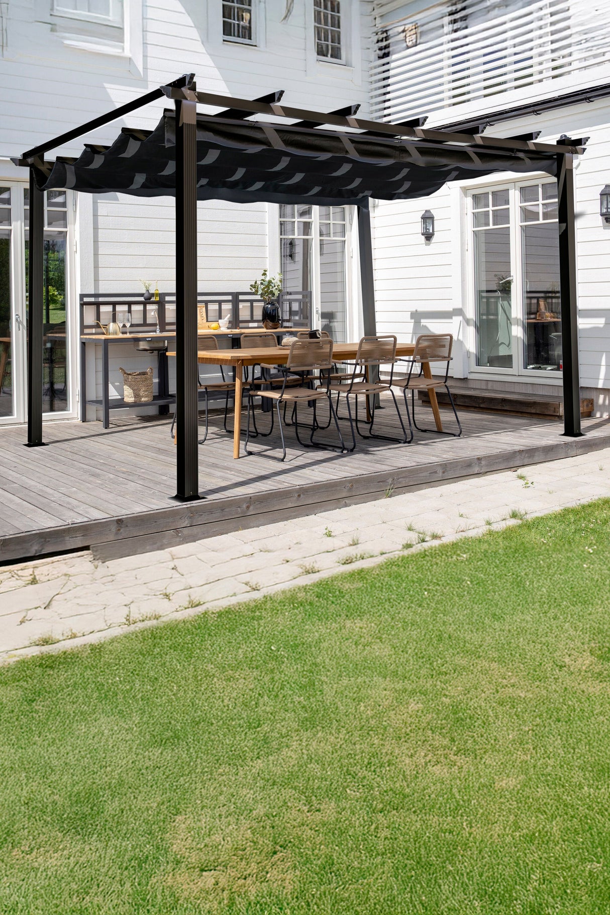 Lazio Pergola - schwarz/Aluminum - Pergolas - ALVAHOME