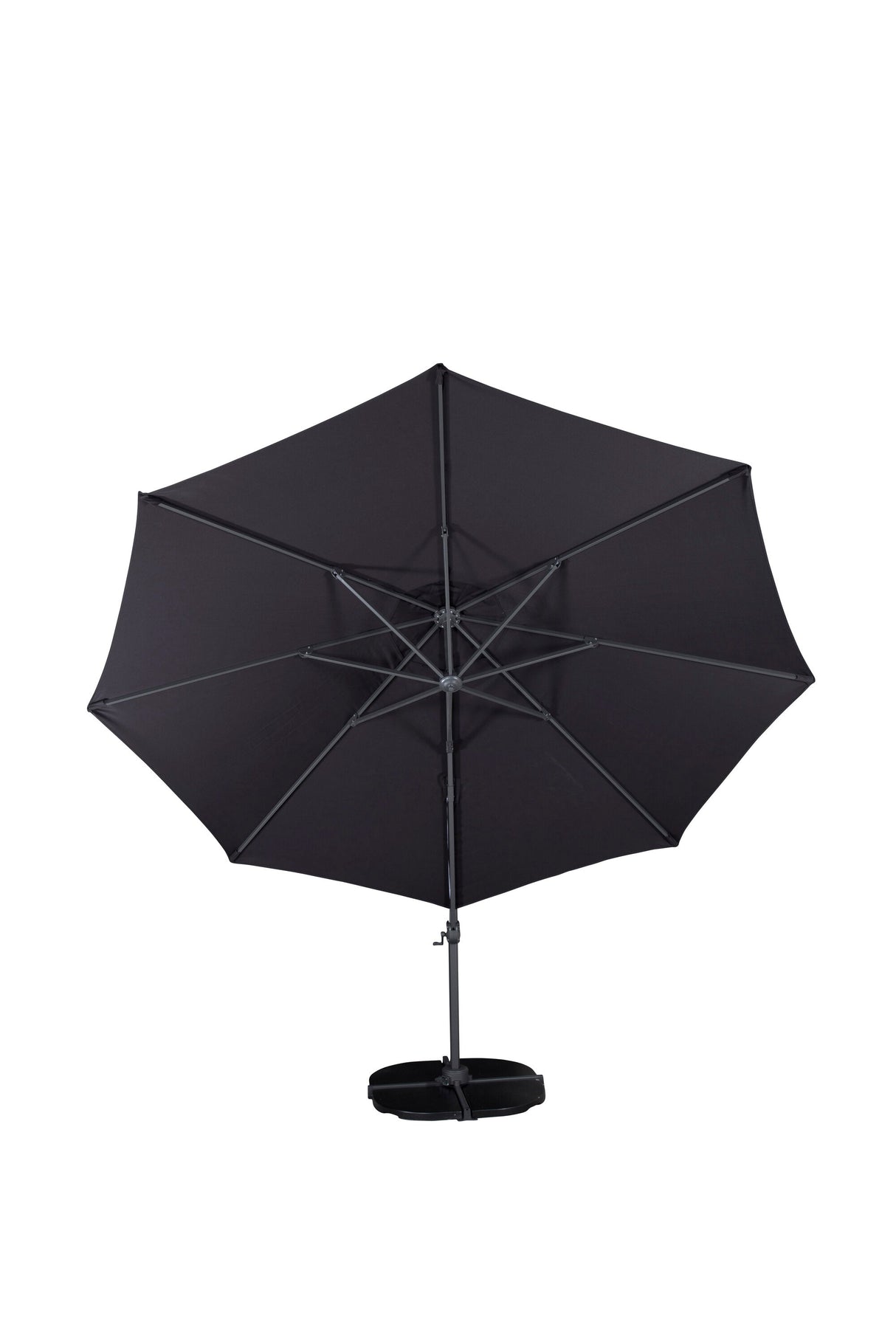 Leeds Sonnenschirm - schwarz/Aluminum - Sonnenschirme - ALVAHOME