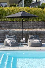 Leeds Sonnenschirm - schwarz/Polyester - Sonnenschirme - ALVAHOME