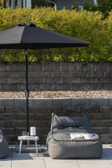 Leeds Sonnenschirm - schwarz/Polyester - Sonnenschirme - ALVAHOME