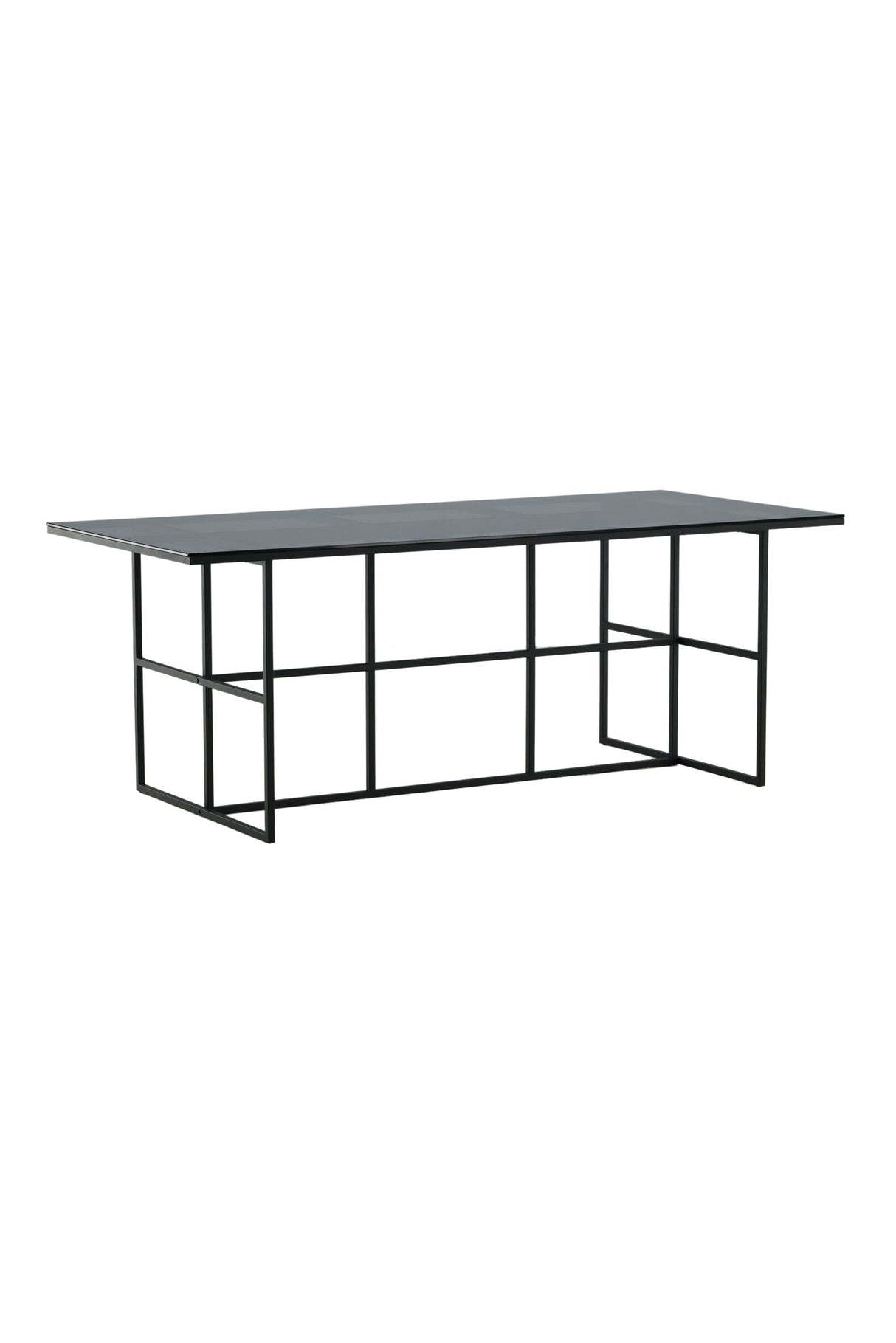 Leif rechteckiger Esstisch - schwarz/Glas - Rechteckige Esstische - ALVAHOME