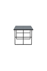 Leif rechteckiger Esstisch - schwarz/Glas - Rechteckige Esstische - ALVAHOME