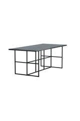Leif rechteckiger Esstisch - schwarz/Glas - Rechteckige Esstische - ALVAHOME