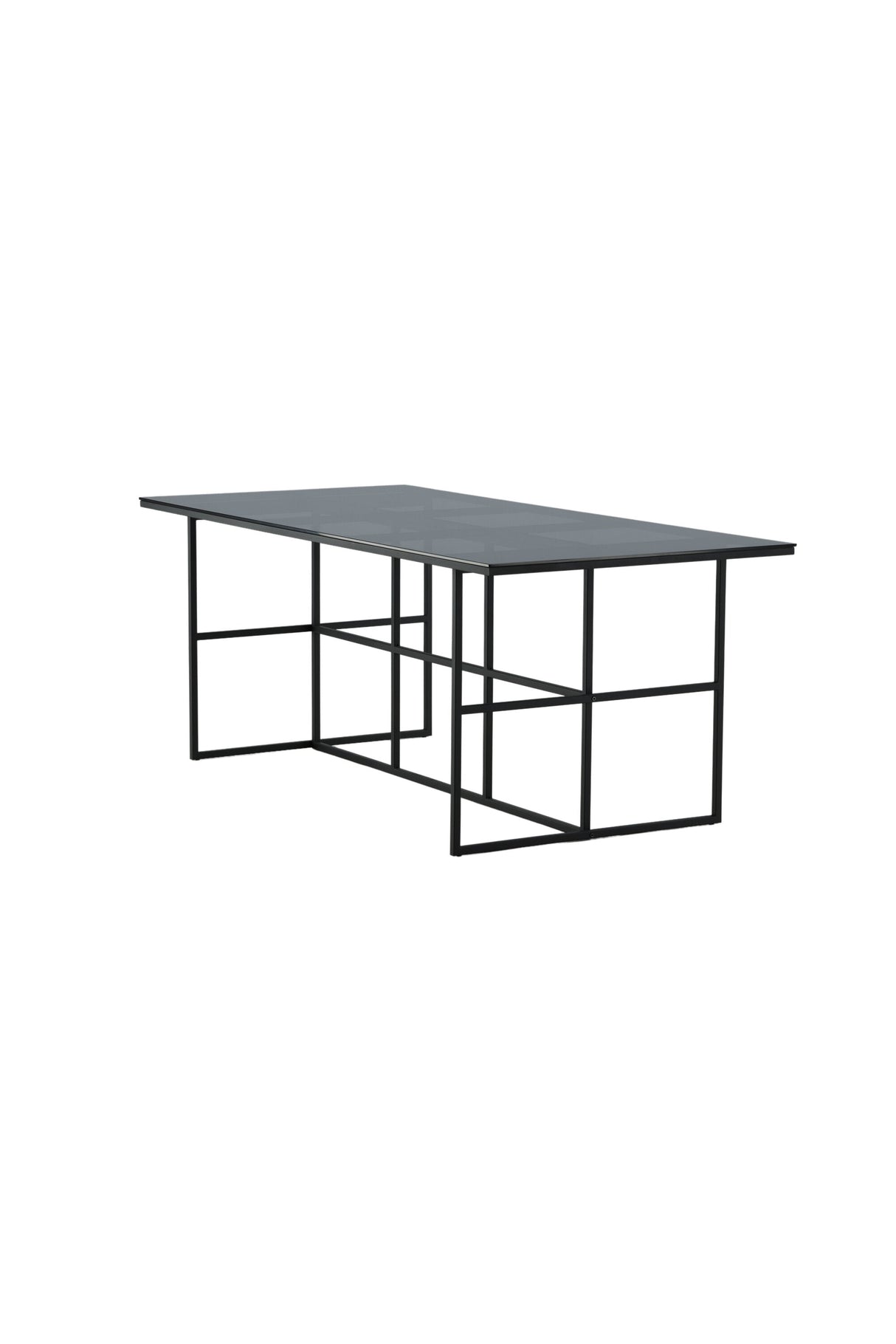Leif rechteckiger Esstisch - schwarz/Glas - Rechteckige Esstische - ALVAHOME