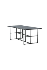 Leif rechteckiger Esstisch - schwarz/Glas - Rechteckige Esstische - ALVAHOME