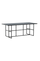 Leif rechteckiger Esstisch - schwarz/Glas - Rechteckige Esstische - ALVAHOME
