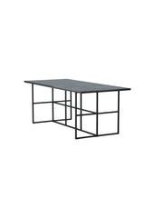 Leif rechteckiger Esstisch - schwarz/Glas - Rechteckige Esstische - ALVAHOME