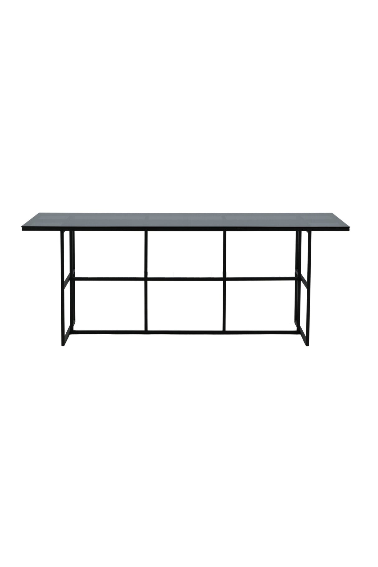 Leif rechteckiger Esstisch - schwarz/Glas - Rechteckige Esstische - ALVAHOME