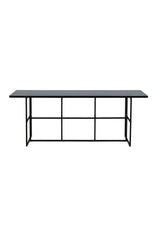 Leif rechteckiger Esstisch - schwarz/Glas - Rechteckige Esstische - ALVAHOME