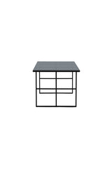 Leif rechteckiger Esstisch - schwarz/Glas - Rechteckige Esstische - ALVAHOME