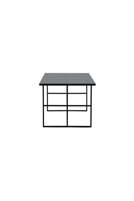 Leif rechteckiger Esstisch - schwarz/Glas - Rechteckige Esstische - ALVAHOME