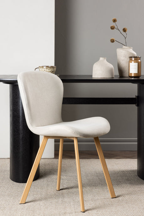 Lilja Esszimmerstuhl - beige/Stahl - Essstühle - ALVAHOME
