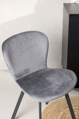 Lilja Esszimmerstuhl - grau/Stahl - Essstühle - ALVAHOME