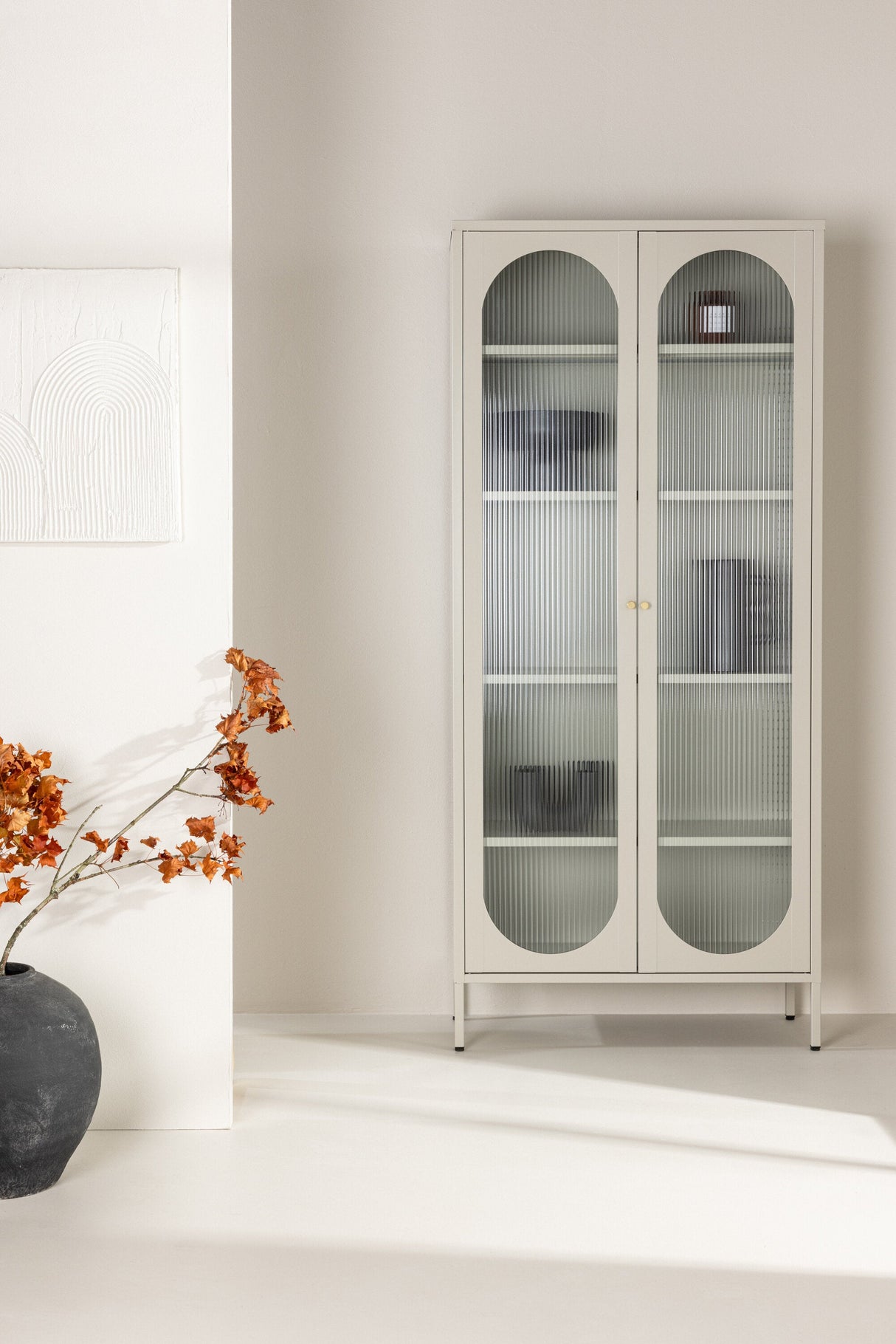 Lima Schrank - beige/Stahl - Schränke - ALVAHOME