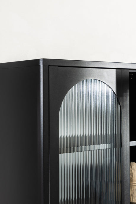 Lima Schrank - schwarz/Stahl - Schränke - ALVAHOME