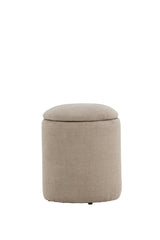 Limpen Pouf - beige/Polyester - Leinen - Ottomane / Poufs - ALVAHOME