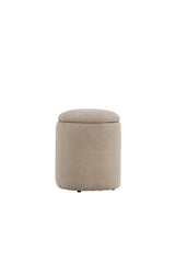 Limpen Pouf - beige/Polyester - Leinen - Ottomane / Poufs - ALVAHOME