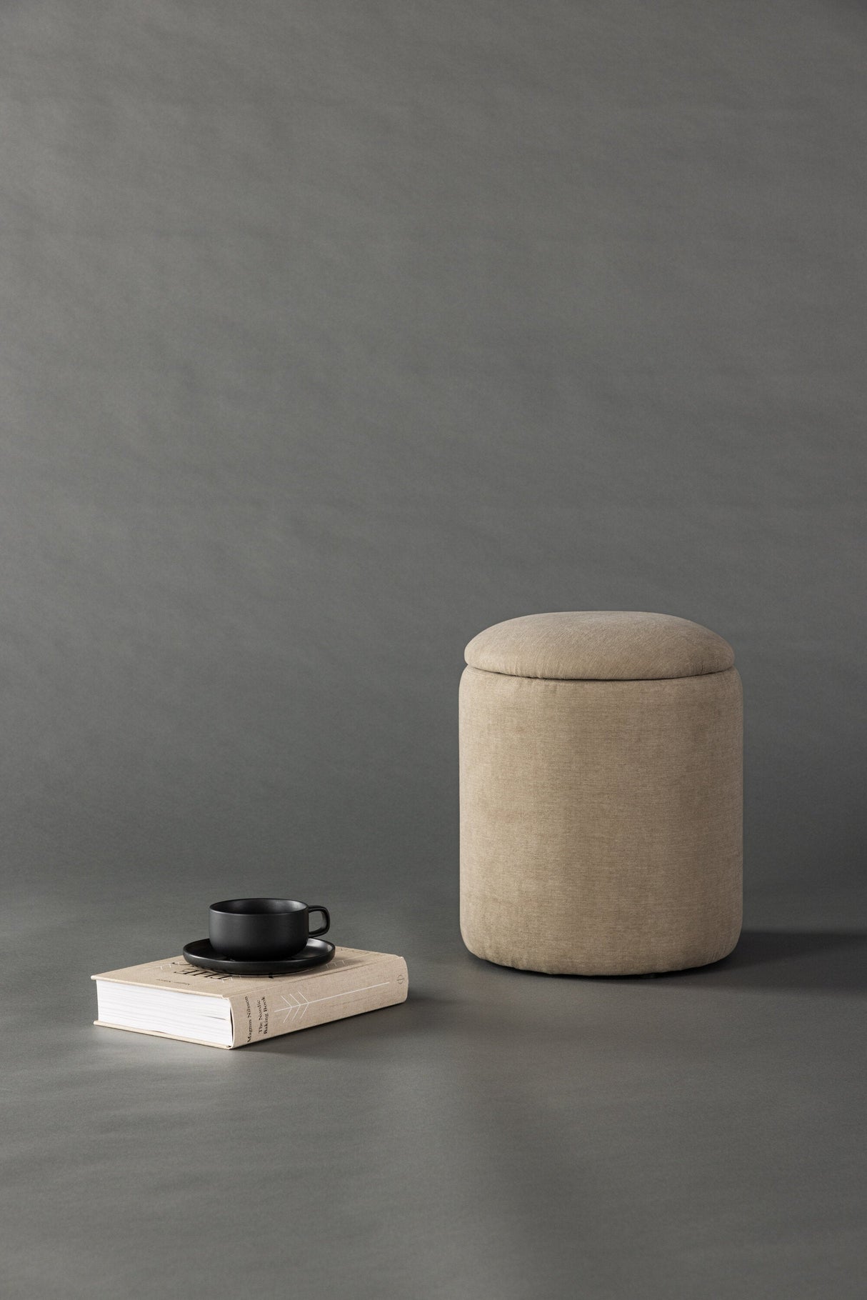 Limpen Pouf - beige/Polyester - Leinen - Ottomane / Poufs - ALVAHOME