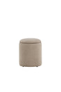 Limpen Pouf - beige/Polyester - Leinen - Ottomane / Poufs - ALVAHOME