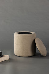 Limpen Pouf - beige/Polyester - Leinen - Ottomane / Poufs - ALVAHOME