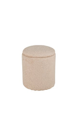 Limpen Pouf - beige/Polyester - Teddy - Ottomane / Poufs - ALVAHOME