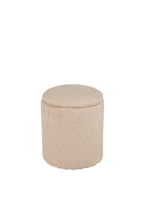 Limpen Pouf - beige/Polyester - Teddy - Ottomane / Poufs - ALVAHOME