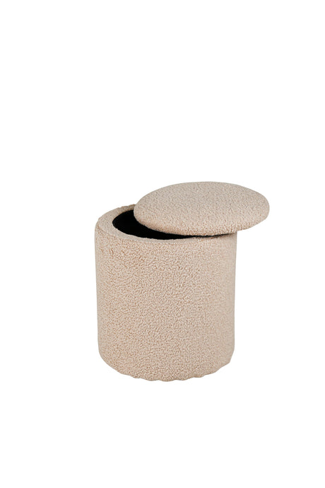 Limpen Pouf - beige/Polyester - Teddy - Ottomane / Poufs - ALVAHOME