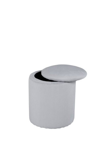 Limpen Pouf - grau/Polyester - Kord - Ottomane / Poufs - ALVAHOME