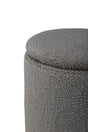 Limpen Pouf - grau/Polyester - Teddy - Ottomane / Poufs - ALVAHOME