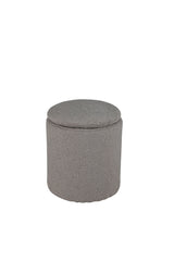 Limpen Pouf - grau/Polyester - Teddy - Ottomane / Poufs - ALVAHOME