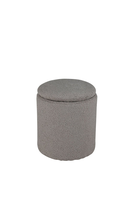 Limpen Pouf - grau/Polyester - Teddy - Ottomane / Poufs - ALVAHOME