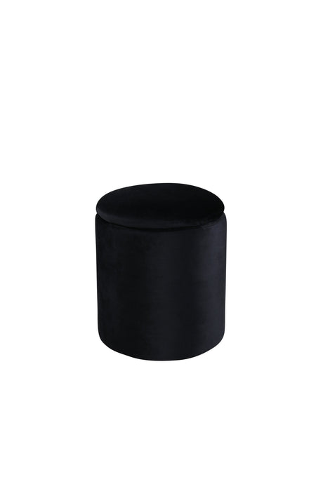Limpen Pouf - schwarz/Polyester - Samt - Ottomane / Poufs - ALVAHOME