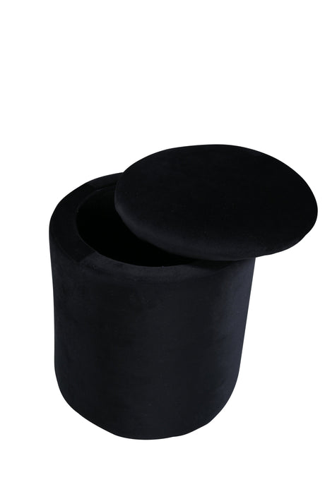Limpen Pouf - schwarz/Polyester - Samt - Ottomane / Poufs - ALVAHOME