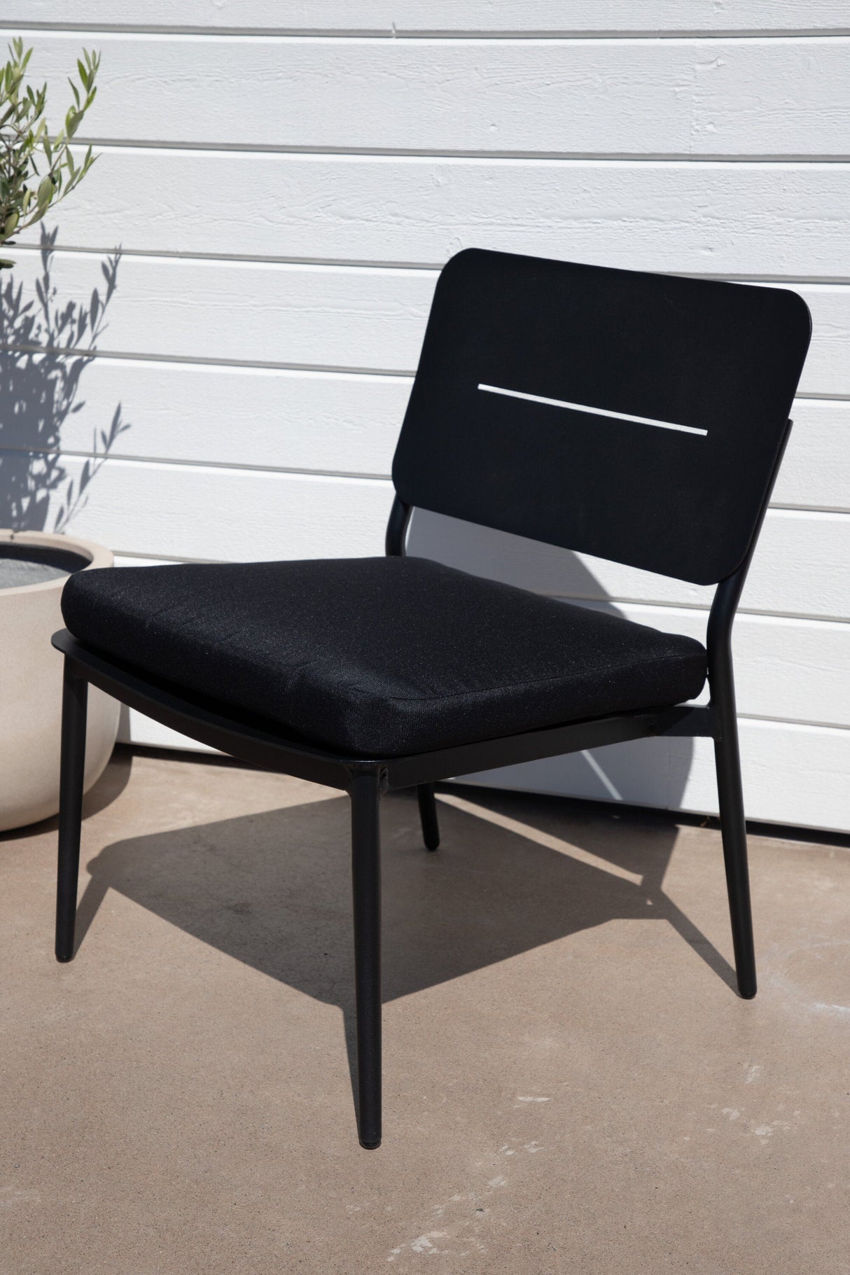 Lina Outdoor Lounge - Stuhl - schwarz/Stahl - Accent Chair - ALVAHOME