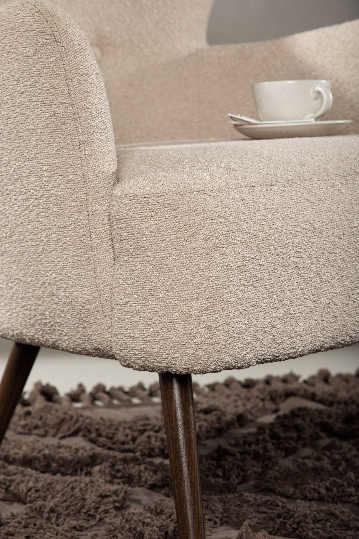 Lincoln Lounge - Stuhl - beige/Bouclé - Lounge - Stühle - ALVAHOME