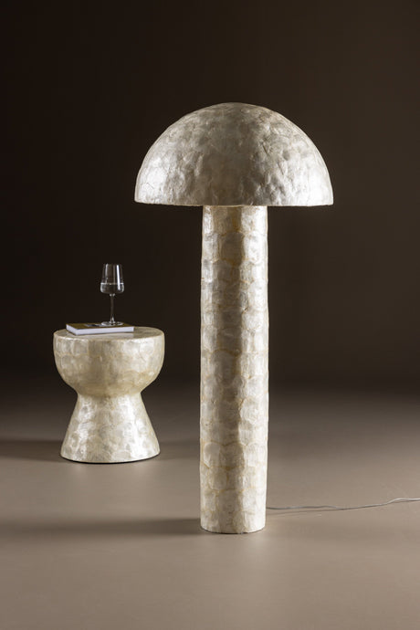 Lindön Stehlampe - hellgrau/Capiz - Stehlampen - ALVAHOME